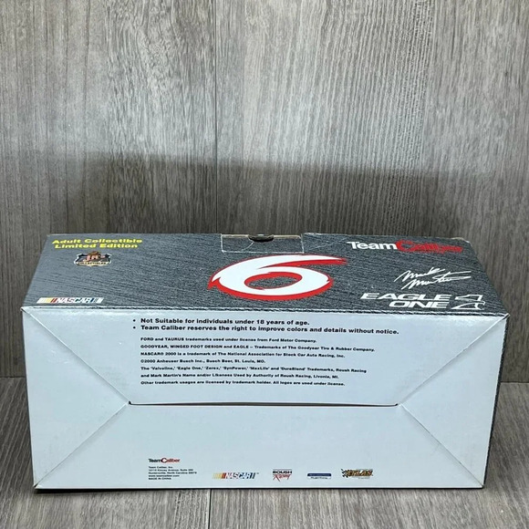 2000 Team Caliber JR's #6 Mark Martin Eagle One Ford Taurus Ltd Ed Diecast 1:24 - Picture 4 of 7